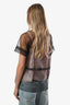 Sofie D'Hoore Black/Pink Sheer Overlay Top with Cami Size 36