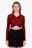 Hermès Burgundy Glitter Wrap Bolero Size 38