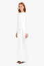 Leau White Long Sleeve 'Oasis' Knot Maxi Dress Size M