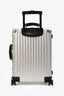Fendi x Rimowa Limited Edition Silver Aluminium FF Monogram Trolley Cabin Suitcase