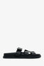 Hermès Black Leather Chypre Sandals Size 38.5