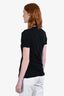 Rick Owens SS 2025 Black Cotton 'Temple' Gathered T-Shirt Size S