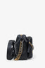 Pre-loved Chanel™ Black Leather Interlocking CC Logo Small Camera Bag with Strap