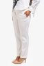 Etro White Cotton Blend Pants Size 48 Mens