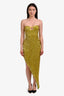 Camila Coelho Yellow Sequin 'Mackenzie' Midi Dress Size XS