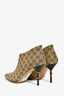 Gucci Brown Canvas Monogram 'Bombshell' Ankle Boots Size 41