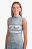 Acne Studios Blue Eyelash Tank Top Size M