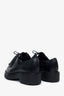 Prada Black Leather Lace Up Loafer Size 39.5