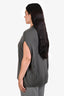Brunello Cucinelli Grey Cashmere Silk Blend Monili Detail Sleeveless Sweater Size M