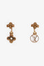 Louis Vuitton Gold Tone Blooming Drop Earrings