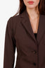 Hermès Brown Wool Single Breasted Two-piece Suit Size 34
