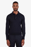 Tom Ford Navy Cashmere Silk Button Polo Top Size 48 Mens