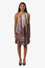 Missoni Multicolour Metallic Fringe One Shoulder Mini Dress Size 40