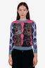 Gucci Multicolour Tiger Heat Lurex Knit Crew Neck Sweater Size XS