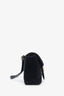 Gucci Black Velvet Matelasse GG Marmont Medium Shoulder Bag