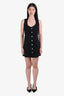 Frame Black Denim Buttoned Mini Dress Size 4