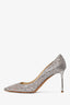 Escarpins Jimmy Choo roses/argentés scintillants, pointure 38,5