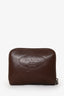 Prada Brown Leather Logo Embossed Compact Wallet