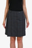 Acne Studios Grey/Purple Striped Wool Wrap Skirt Size 38