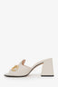 Gucci Cream Leather Horsebit Mules Size 37.5