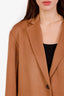 Anine Bing Camel Wool Cashmere Blend Quinn Coat Size Large