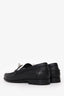 Hermès Black/White Leather Silver Kelly Lock 'Destin' Loafer Size 36
