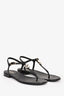 Pre-loved Chanel™ Black Leather CC Crystal Star Embellished Sandals Size 38.5C