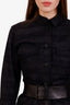 Prada Sport Black Wool Belted Jacket Size S