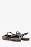 Brunello Cucinelli Taupe Suede Beaded Slingback Flats Size 37.5