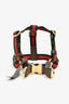 Gucci Brown Web Leather Canvas Dog Harness