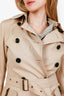 Burberry Brit Beige Belted Trench Coat Size 0