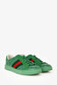 Gucci Green Coated Canvas GG Crystal Ace Sneakers Size 9
