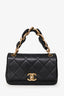 Pre-loved Chanel™ 2021 Black Quilted Lambskin Small Chain Is More Flap Bag