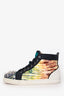 Christian Louboutin Multicolour Printed Patent Leather Lou Pik Pik High Top Sneakers Size 43.5 Mens