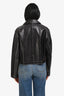 Sandro Black Lambskin Distressed Jacket Size XS/S