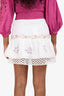 Love Shack Fancy White Rhodes Mini Skirt Size 4