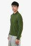 Burberry Green Cotton Long Sleeve Polo Shirt Size S