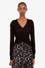 Veronica Beard Black Linen V Neck Sweater Size S