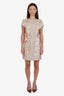 Hermès Beige/Red Silk 'Brides de Gala' Wrap Mini Dress Size 38