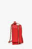Pre-loved Chanel™ 2018 19 Red Caviar Leather Medium Filigree Vanity Case