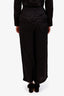 Fendi Black Silk FF Zucca Trousers Size 38
