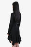 Givenchy Black Ruffle Mini Dress Size S