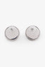 Self-Portrait Silver Tone Crystal Pearl Round Earrings