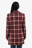 Pre-loved Chanel™ Red Plaid Tweed CC Coat Size 36