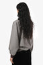 Blouson bomber Miu Miu 2024 à carreaux en laine marron et blanc avec logo, taille 36