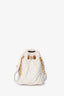 Pre-loved Chanel™ 2010-2011 White Leather Retro Chain Accordion Flap Bag