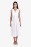 The Row Cotton Short Sleeve Twist Front Midi Dress Size S
