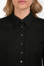 Dries Van Noten Black Cotton Long Sleeve Button Down Maxi Dress Size 42