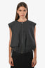 Samsoe Samsoe Grey Wool Zip Vest Top Size S