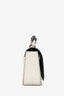 Brunello Cucinelli White/Grey Leather Monili Messenger Bag with Strap